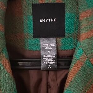 Smythe Teal and Brown Checkered Jacket